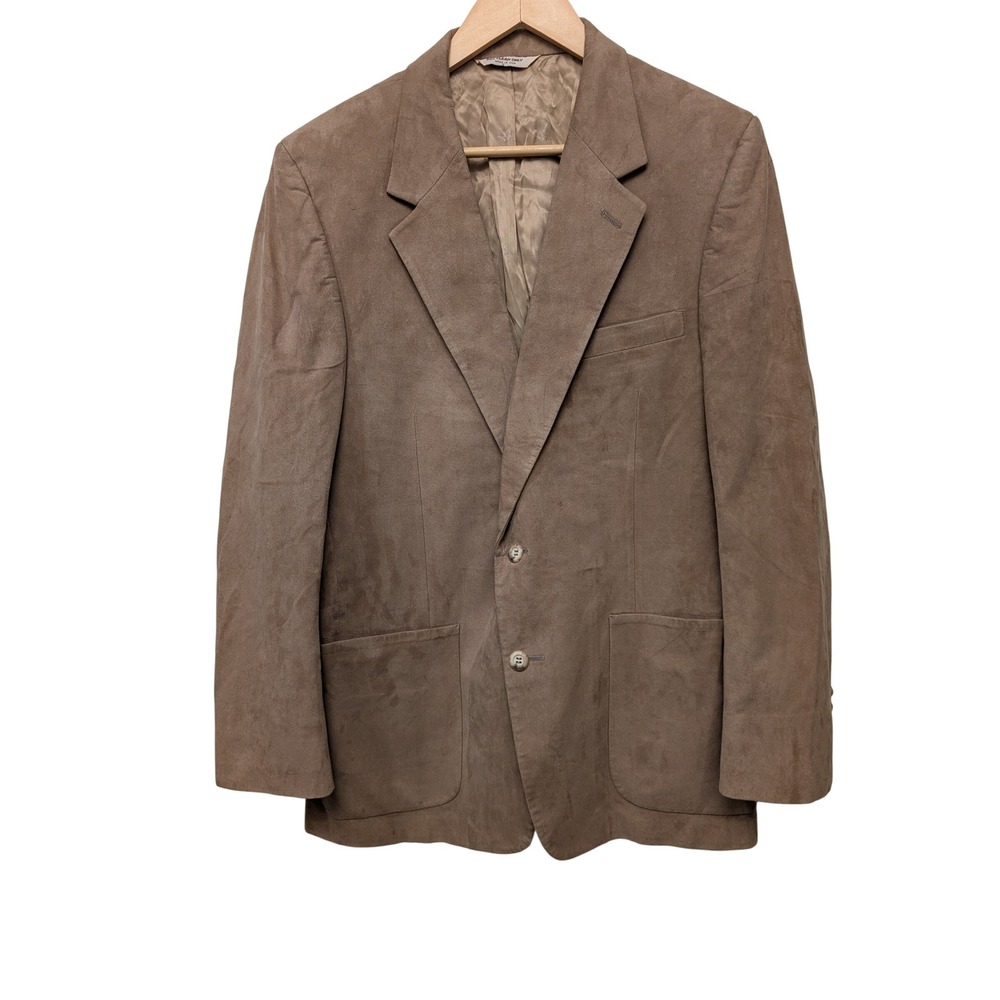 Countess Mara Ivey's Vintage Suede Leather Blazer Tan Brown Sport Coat Men's